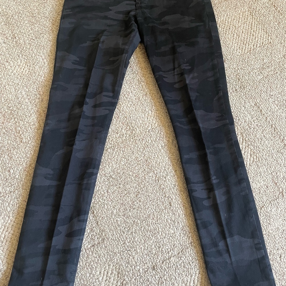 Black Camouflage Skinny Pants
